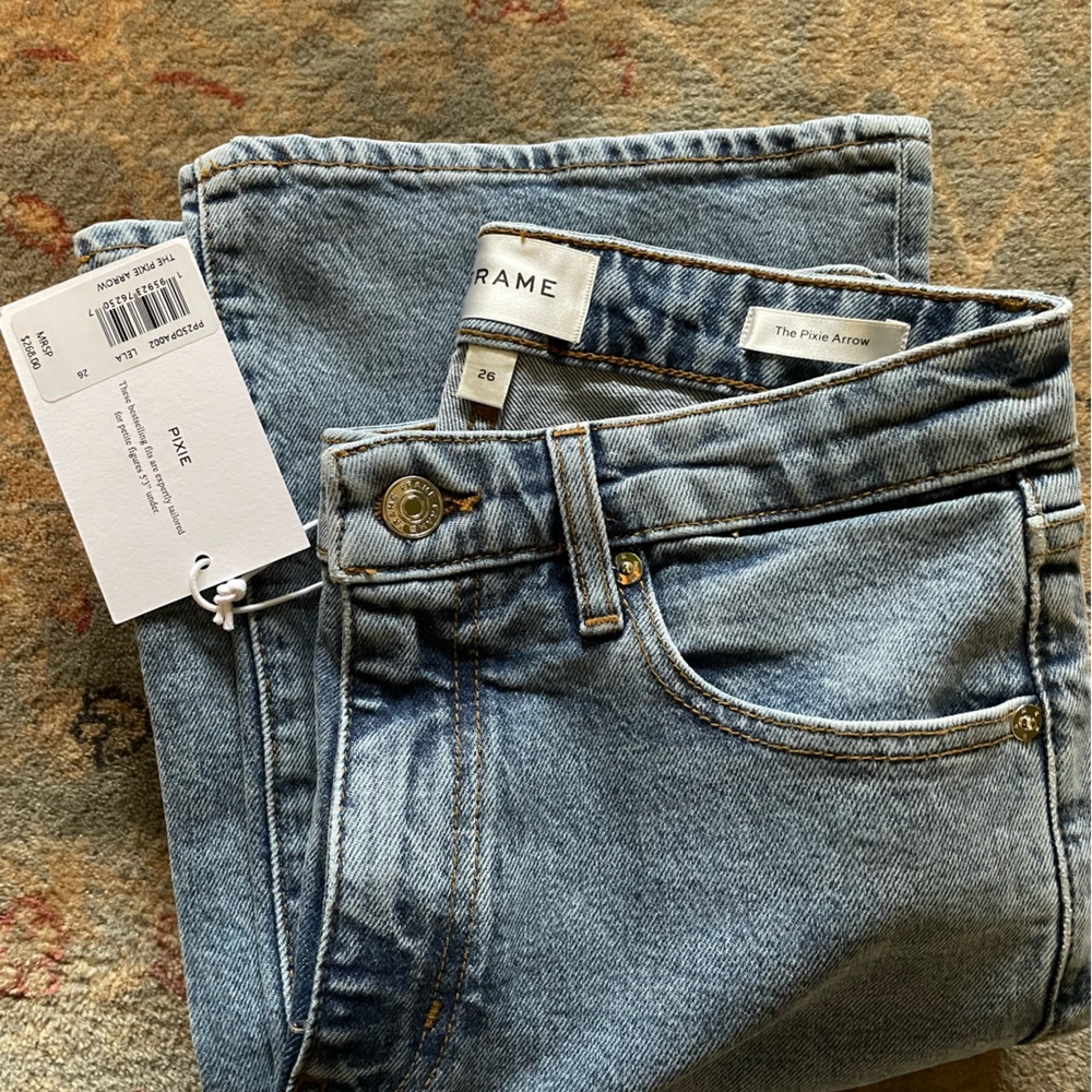 Frame The Pixie Arrow jeans in Leela NWT